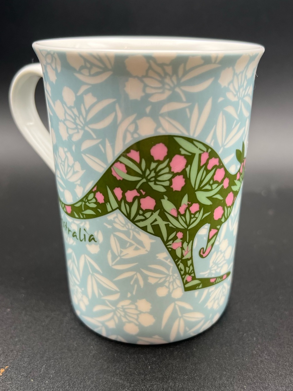🦘Rare Rosanne Dowland Possum Blossom Australia Floral Kangaroo Mug